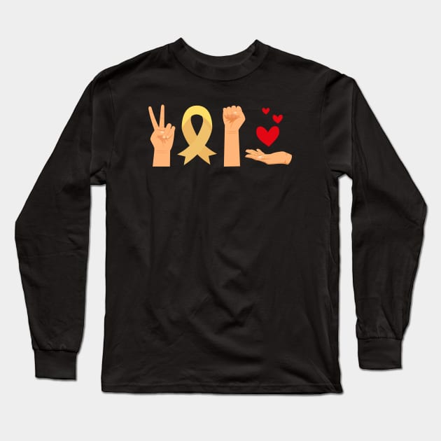 Peace Cure Love Long Sleeve T-Shirt by sanavoc